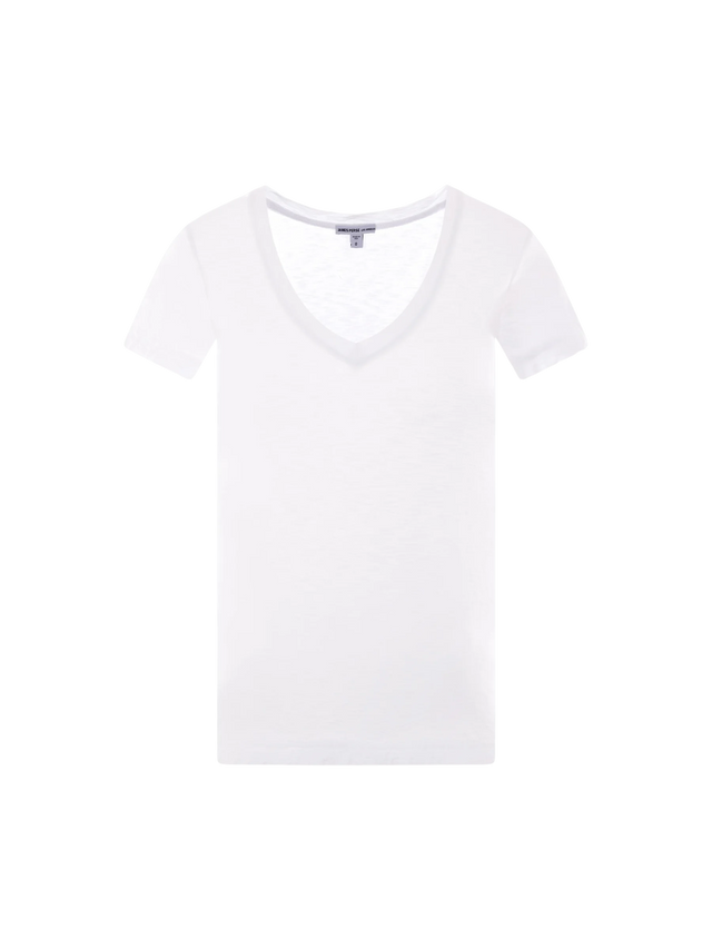 Reverse Binding Cotton T-shirt-JAMES PERSE-JOHN JULIA