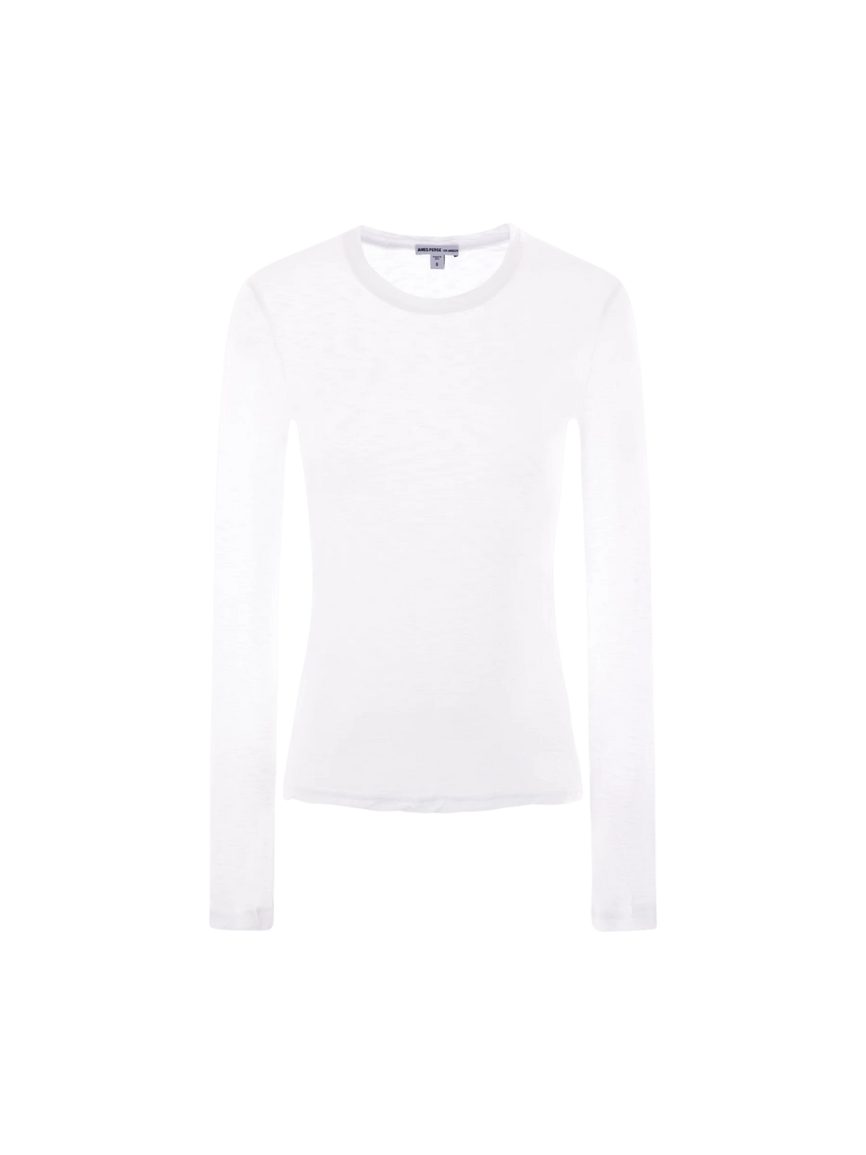 Sheer Slub Cotton Long-sleeved T-shirt-JAMES PERSE-JOHN JULIA