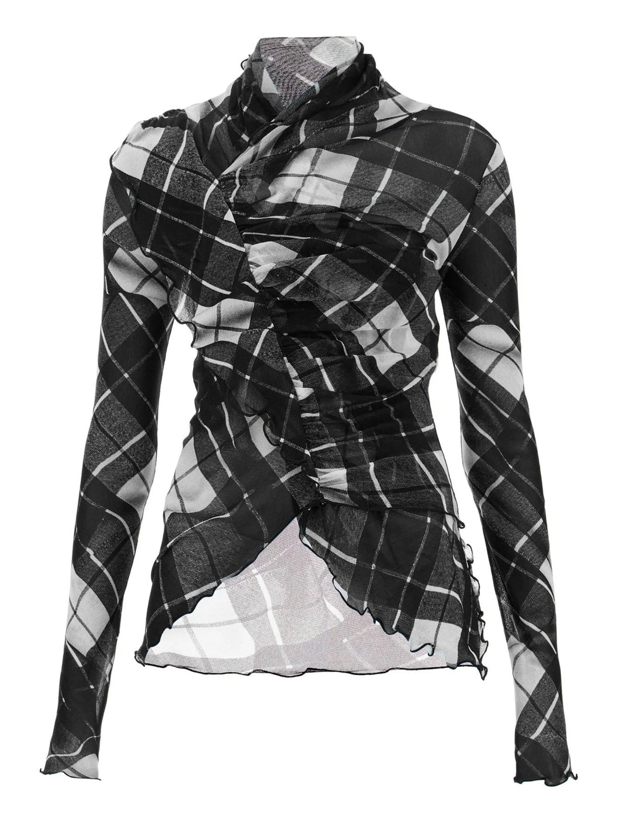 JEAN PAUL GAULTIER-Deconstructed Tartan Tulle-JOHN JULIA