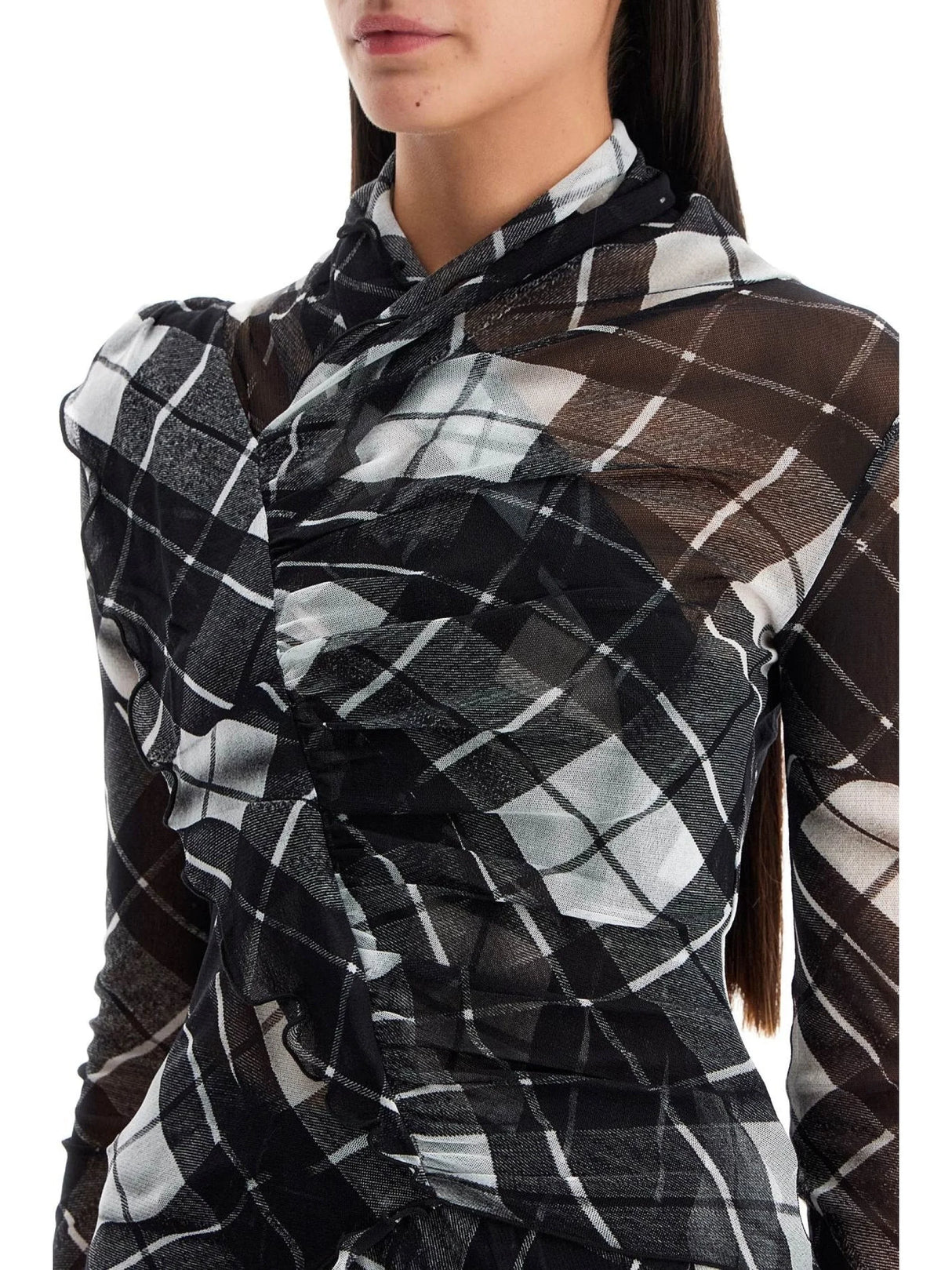 JEAN PAUL GAULTIER-Deconstructed Tartan Tulle-JOHN JULIA