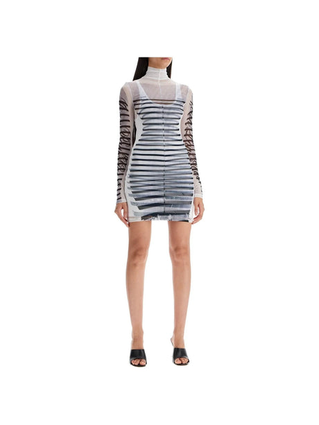 Double Layer Marinière Print Mini Dress - Women > Clothing > Dresses > Mini