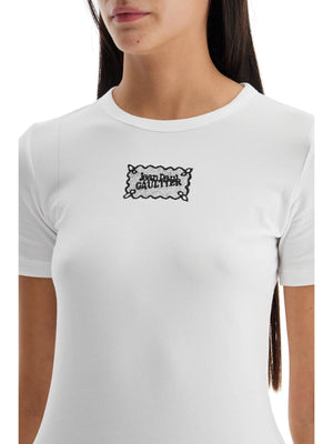 JEAN PAUL GAULTIER-Fitted Stretch Cotton T-shirt-JOHN JULIA