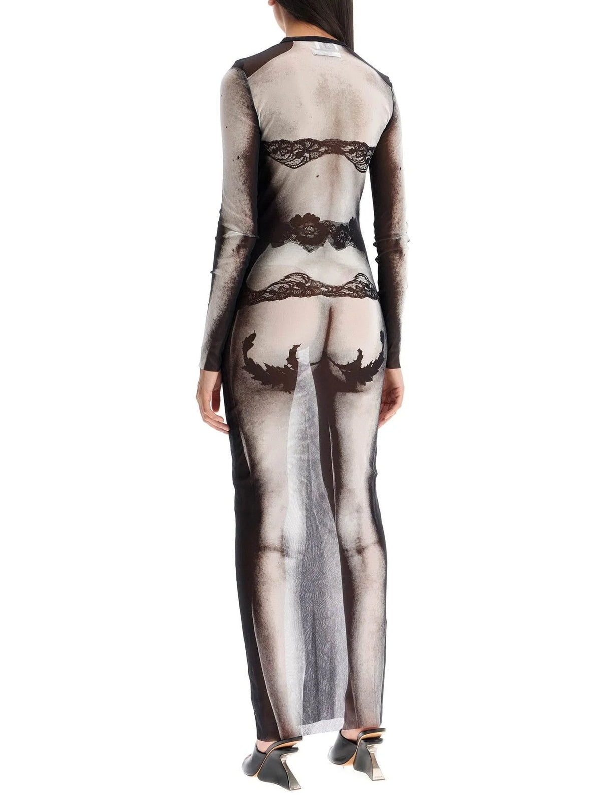 Long Mesh Dress Body Lace Marinière