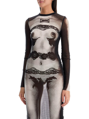 Long Mesh Dress Body Lace Marinière