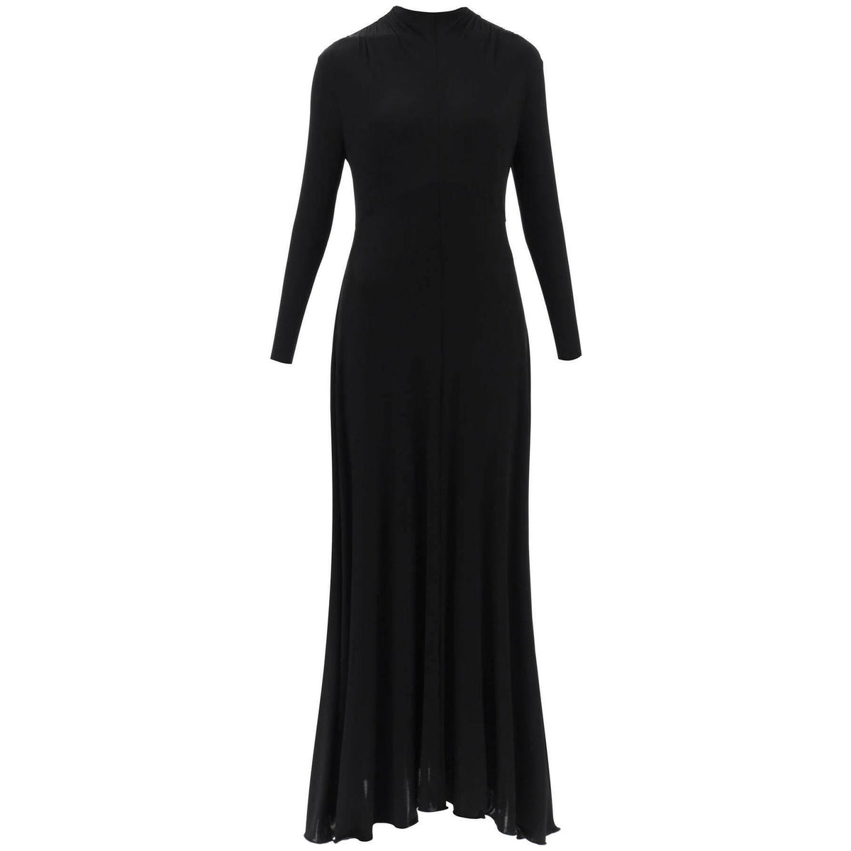 Black High-Neck Long-Sleeve Jersey Gown JIL SANDER JOHN JULIA.