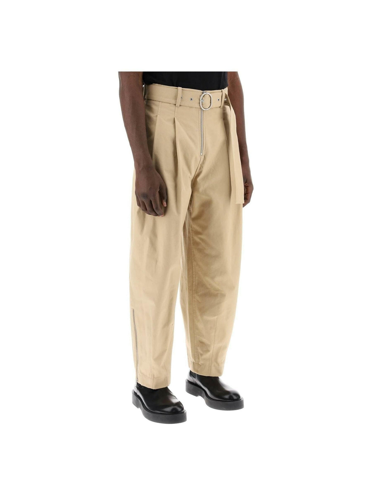 Cotton Pants With Removable Belt.