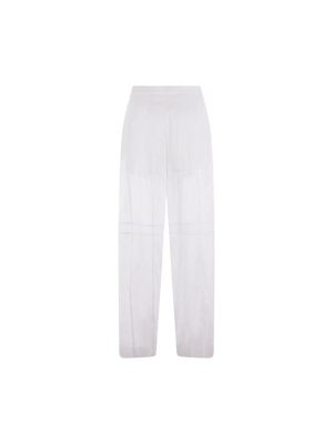 Cotton Canvas Wide-leg Pants-JIL SANDER-JOHN JULIA