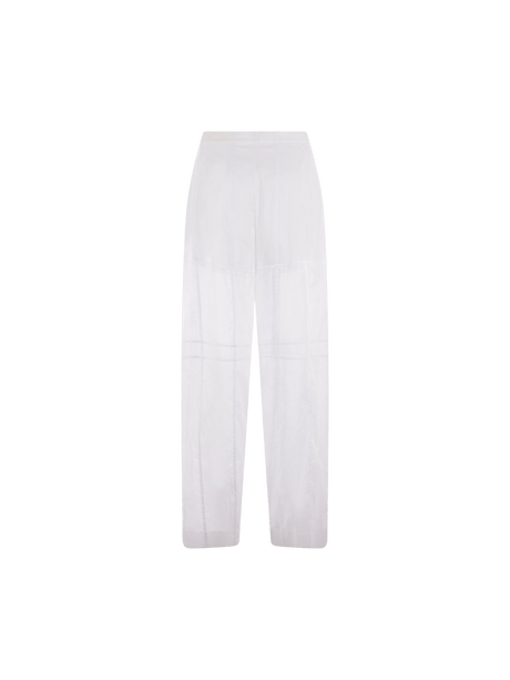 Cotton Canvas Wide-leg Pants-JIL SANDER-JOHN JULIA