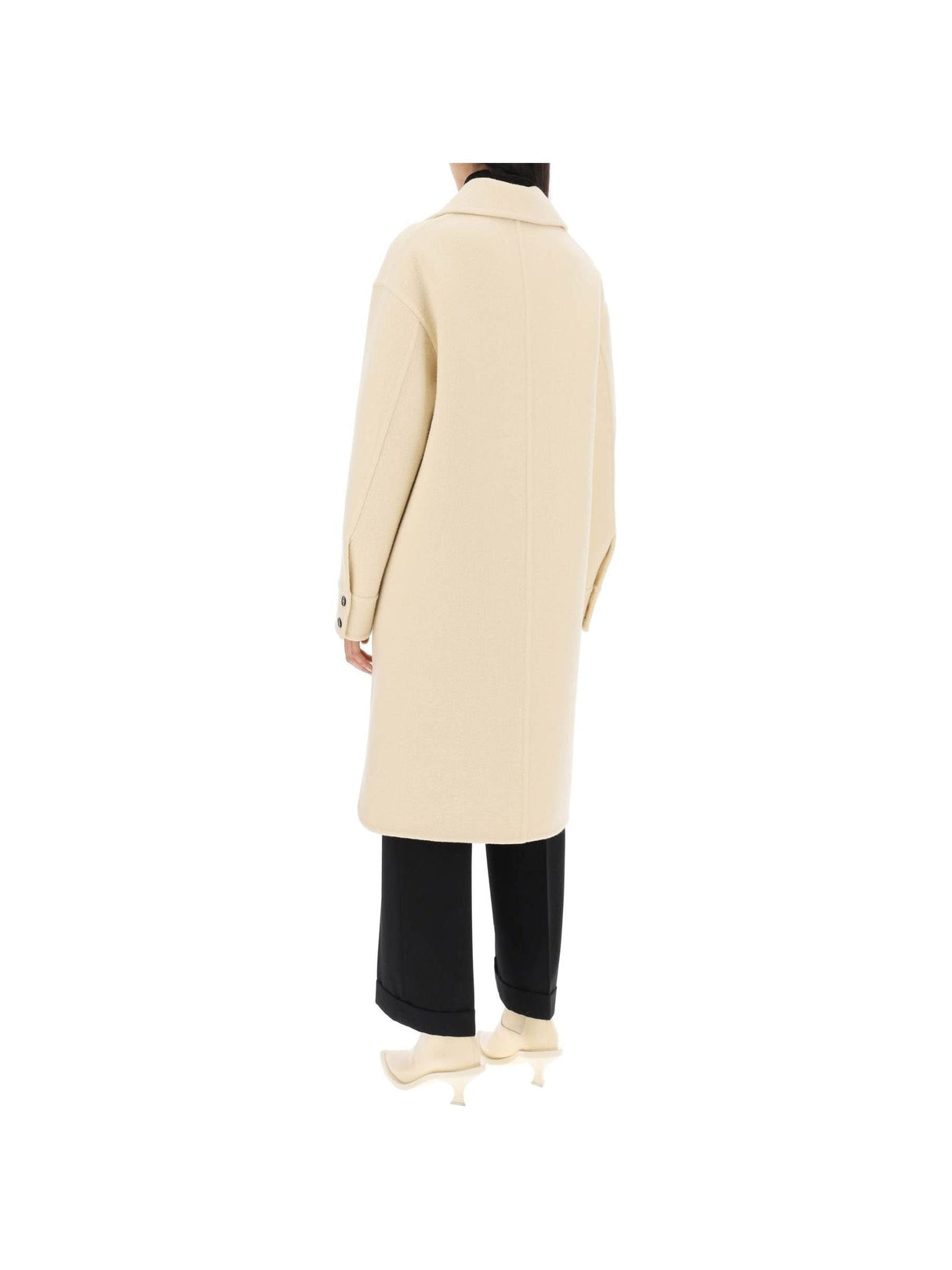 JIL SANDER-Deconstructed Wool Coat-JOHN JULIA