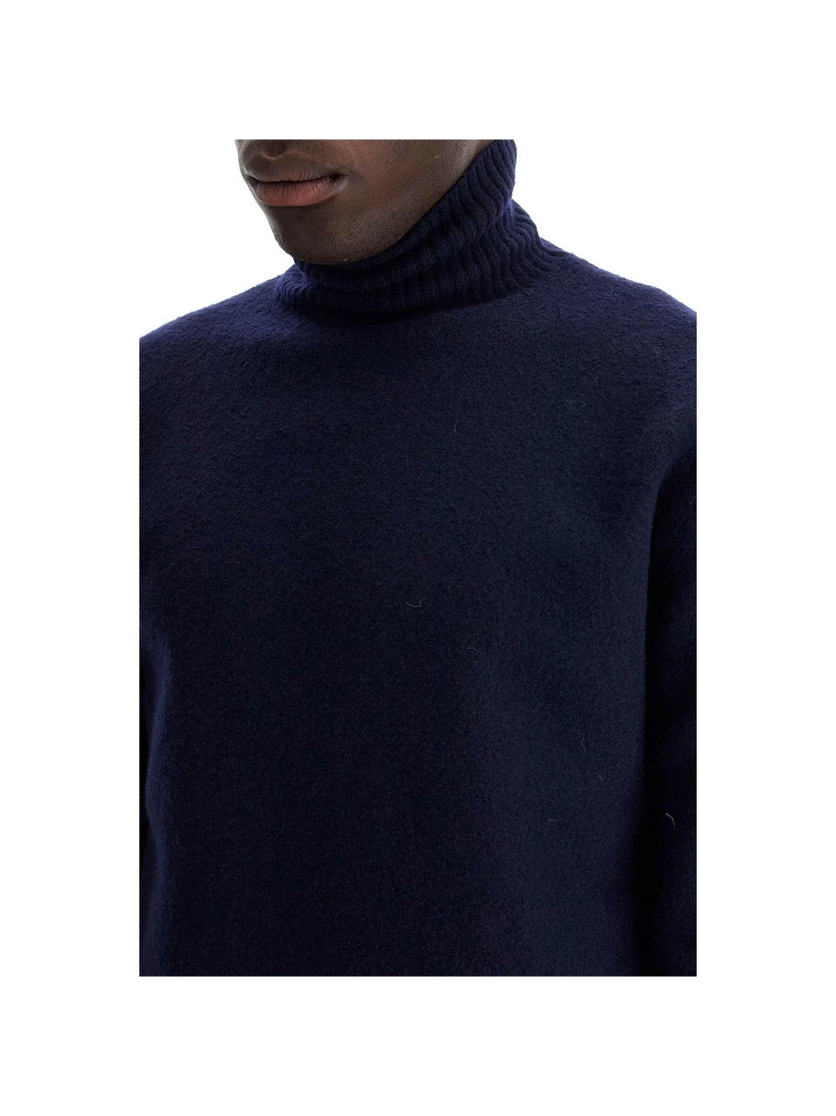 High-Neck Merino Wool Sweater.