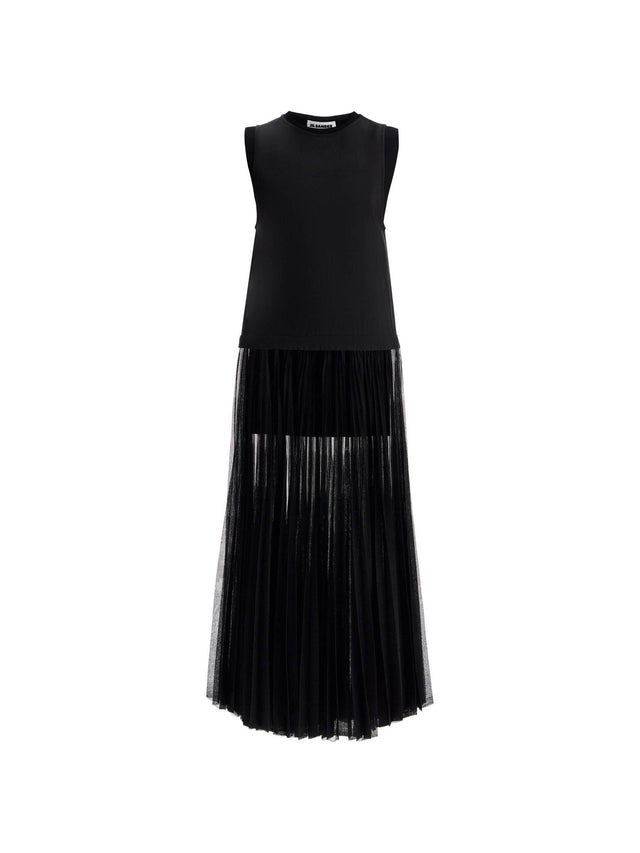 Layered Knit Pleated Dress - 30 - Women > Clothing > Dresses > Maxi