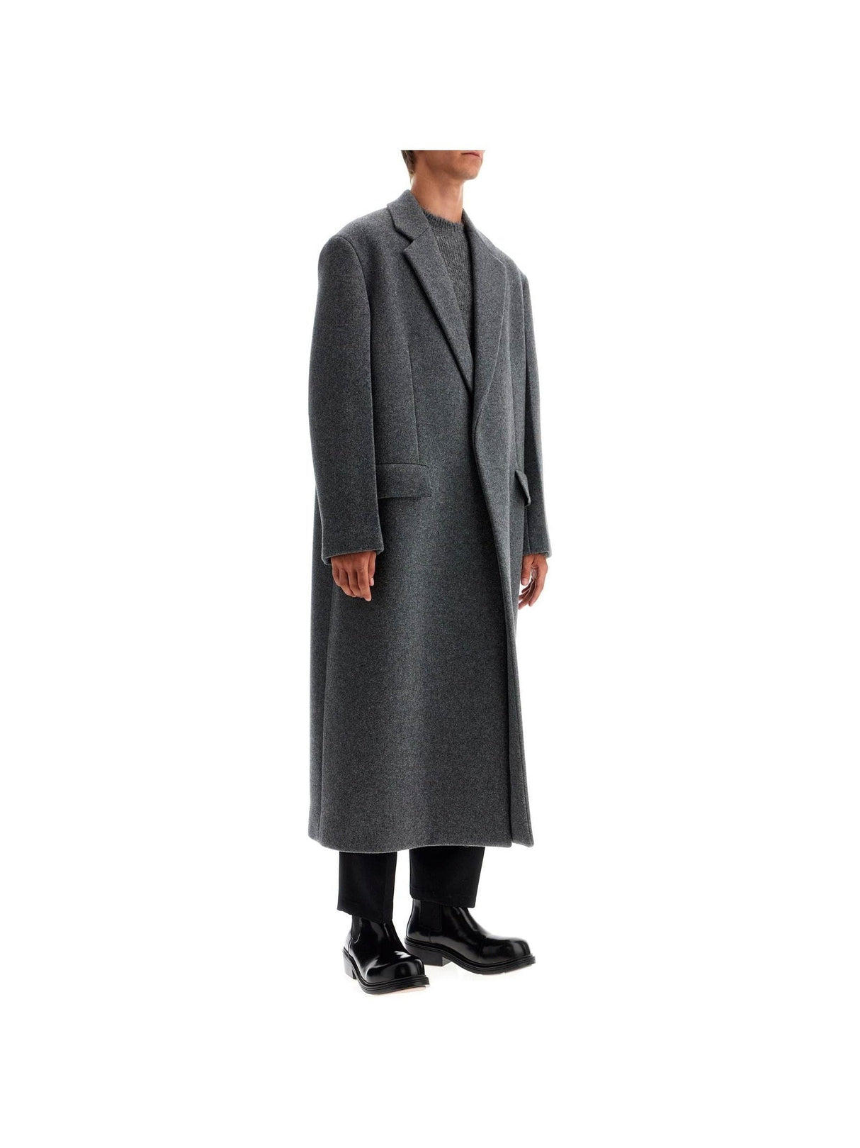 Long Felted Wool Coat