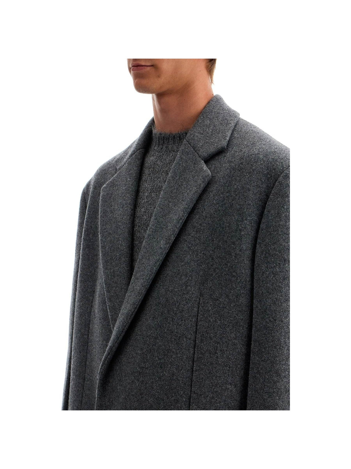 Long Felted Wool Coat