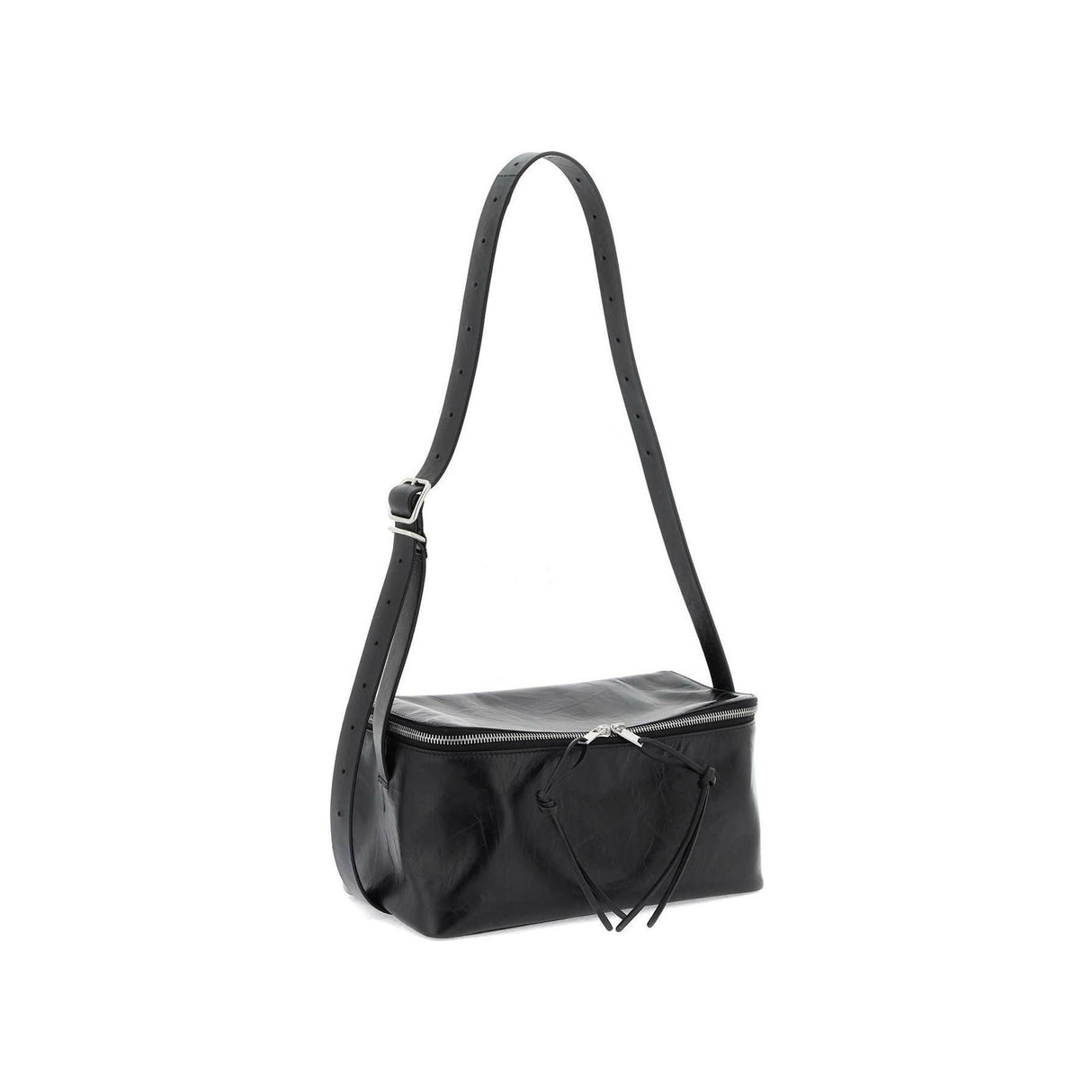 Black Medium Camera Calfskin Crossbody Bag JIL SANDER JOHN JULIA.