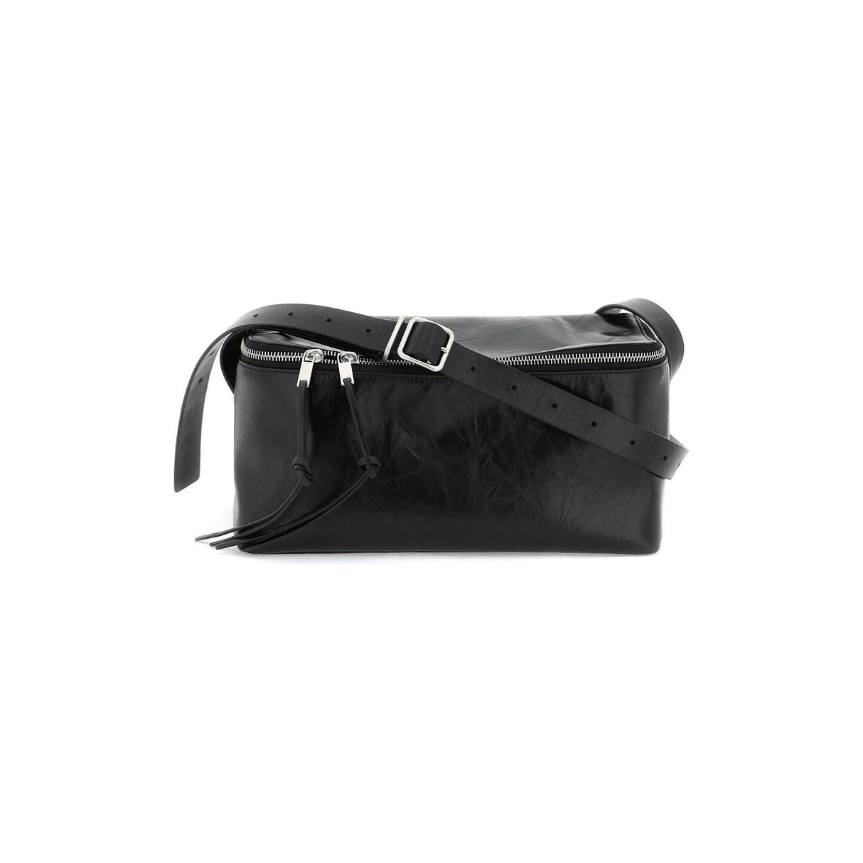 Black Medium Camera Calfskin Crossbody Bag JIL SANDER JOHN JULIA.