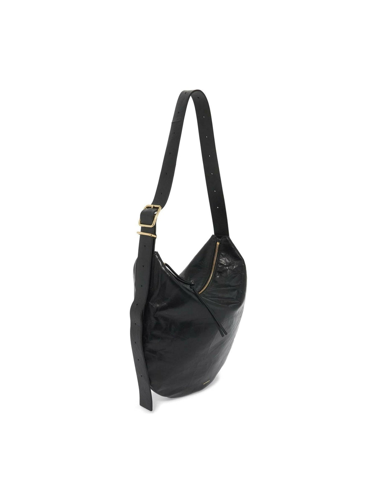 JIL SANDER-Moon Medium Leather Shoulder Bag-JOHN JULIA