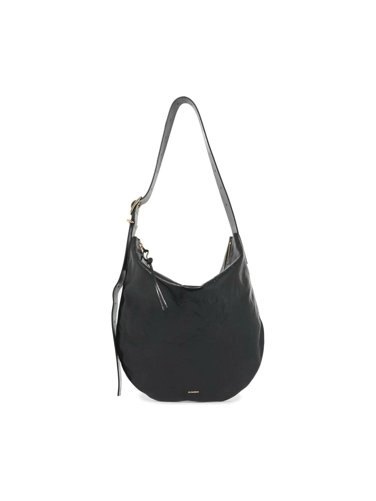 JIL SANDER-Moon Medium Leather Shoulder Bag-JOHN JULIA