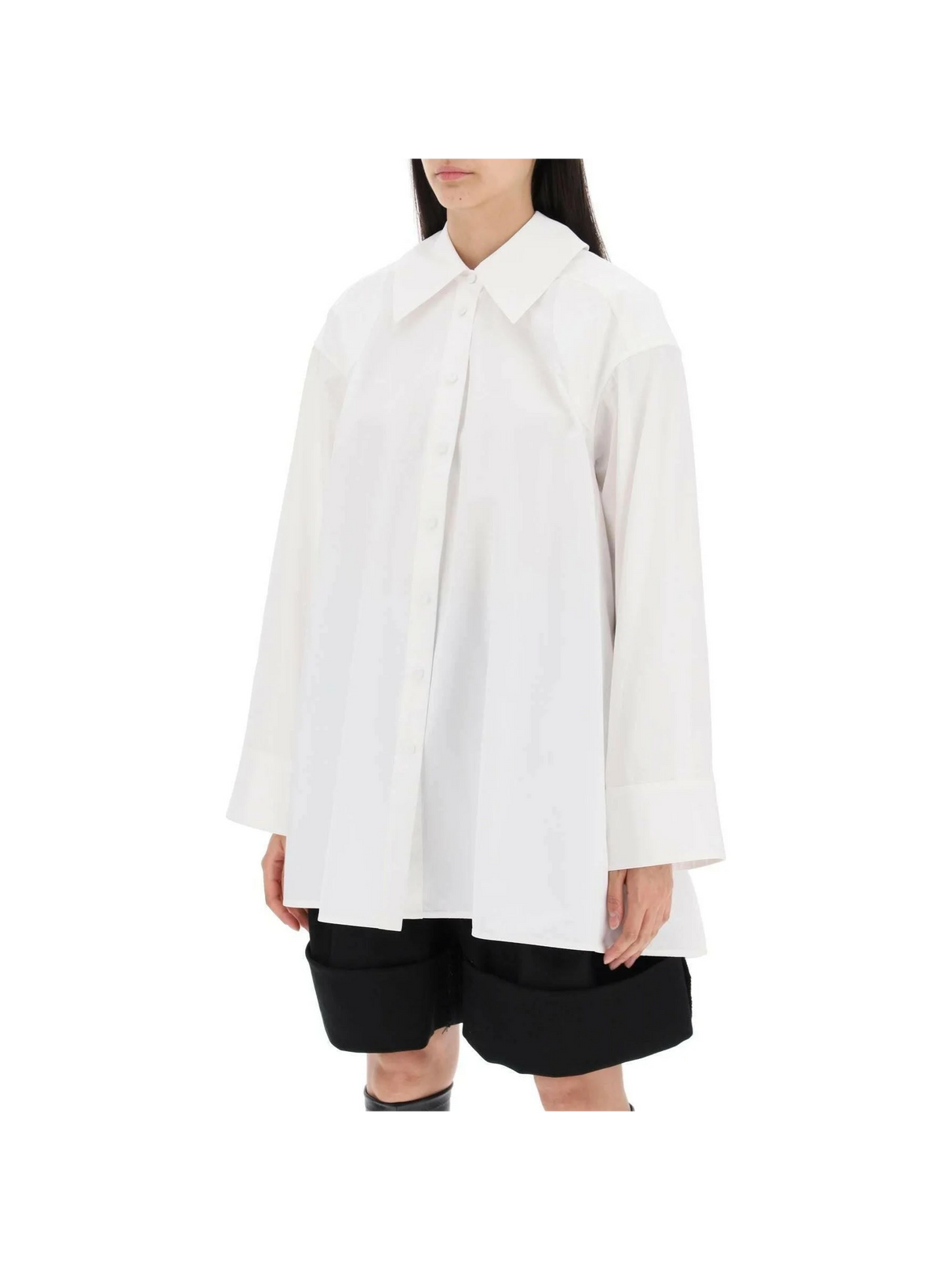 Optic White Oversized Cotton Shirt JIL SANDER JOHN JULIA.