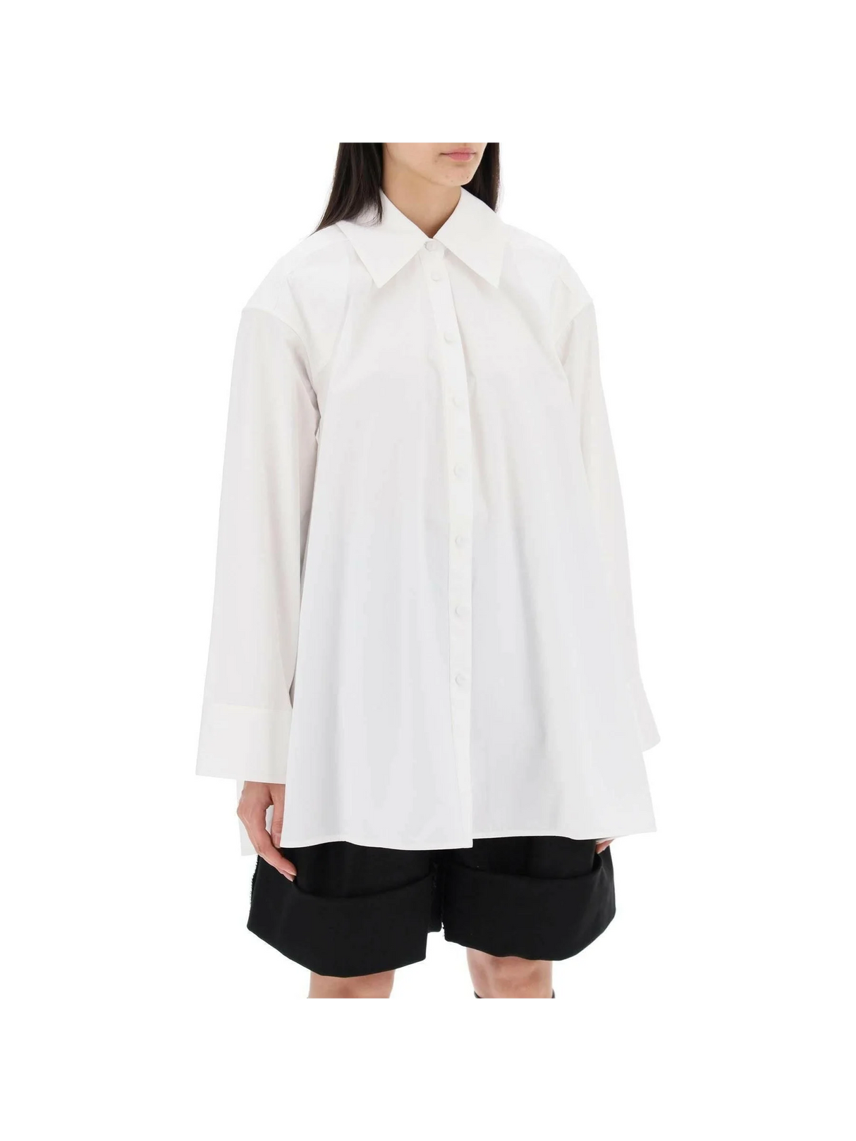 Optic White Oversized Cotton Shirt JIL SANDER JOHN JULIA.