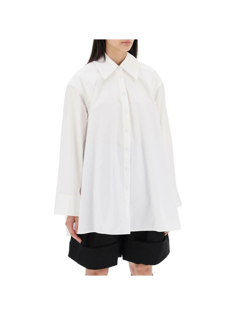 Optic White Oversized Cotton Shirt JIL SANDER JOHN JULIA.