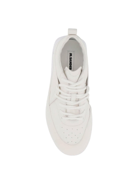 White Orb Leather Sneakers JIL SANDER JOHN JULIA.