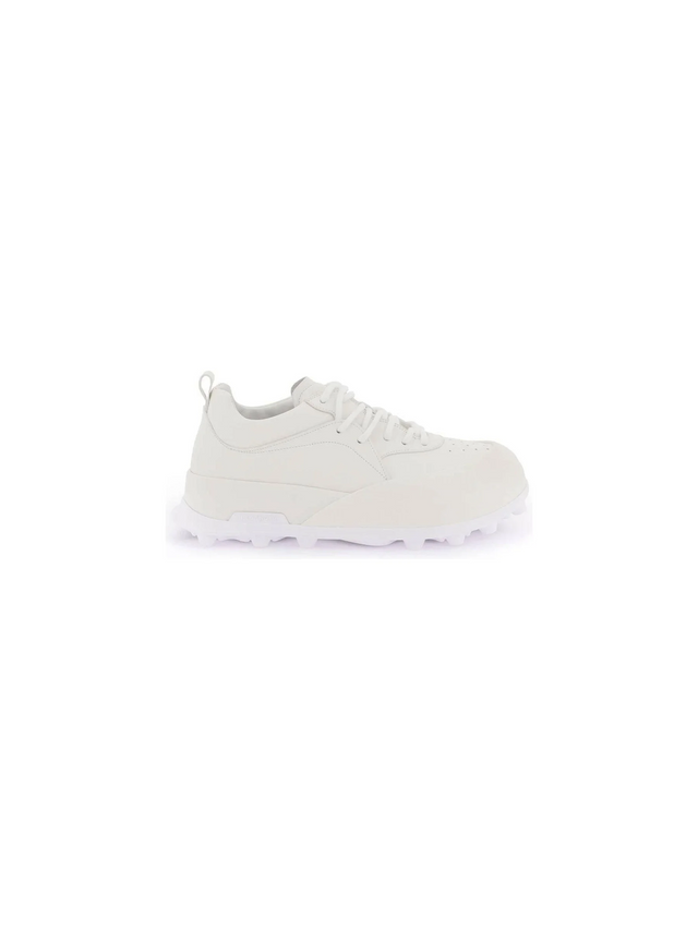 White Orb Leather Sneakers JIL SANDER JOHN JULIA.