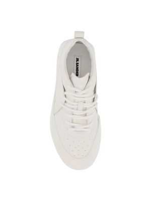 White Orb Leather Sneakers JIL SANDER JOHN JULIA.