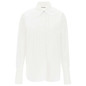 White Organic Cotton Tuxedo Shirt JIL SANDER JOHN JULIA.