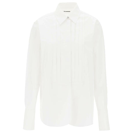 White Organic Cotton Tuxedo Shirt JIL SANDER JOHN JULIA.