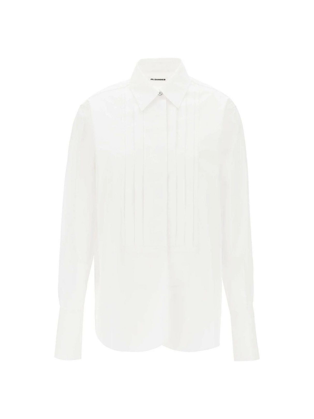 White Organic Cotton Tuxedo Shirt JIL SANDER JOHN JULIA.