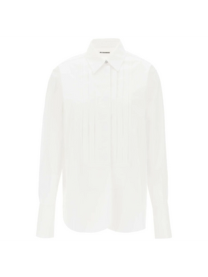 White Organic Cotton Tuxedo Shirt JIL SANDER JOHN JULIA.