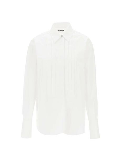 White Organic Cotton Tuxedo Shirt JIL SANDER JOHN JULIA.