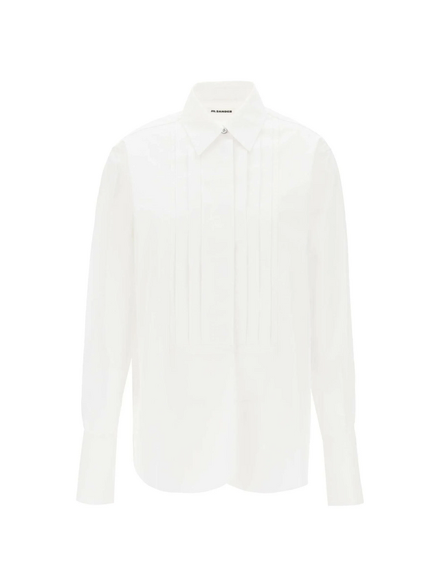 White Organic Cotton Tuxedo Shirt JIL SANDER JOHN JULIA.