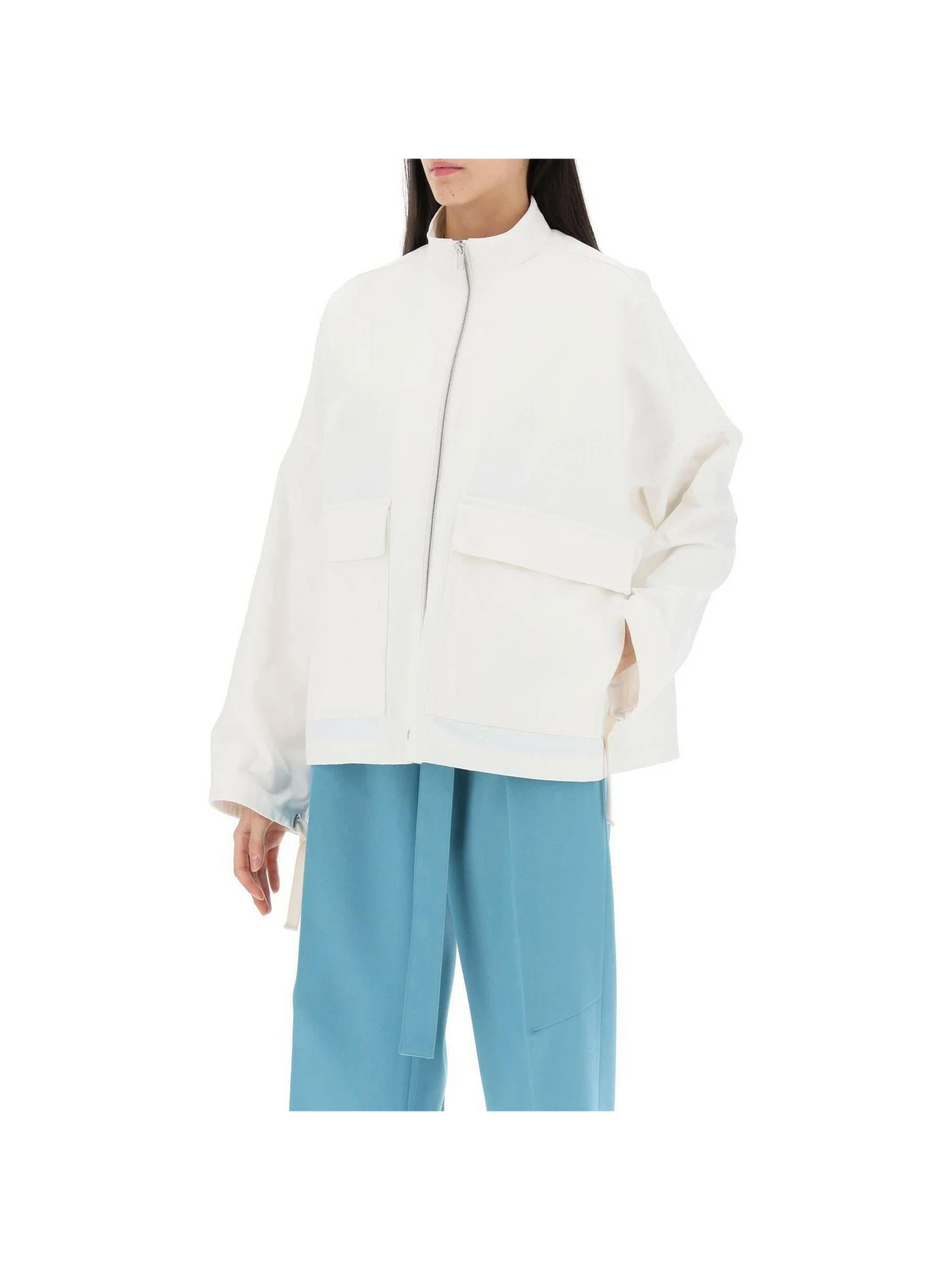 Oversized Blouson Jacket In Canvas JIL SANDER JOHN JULIA.