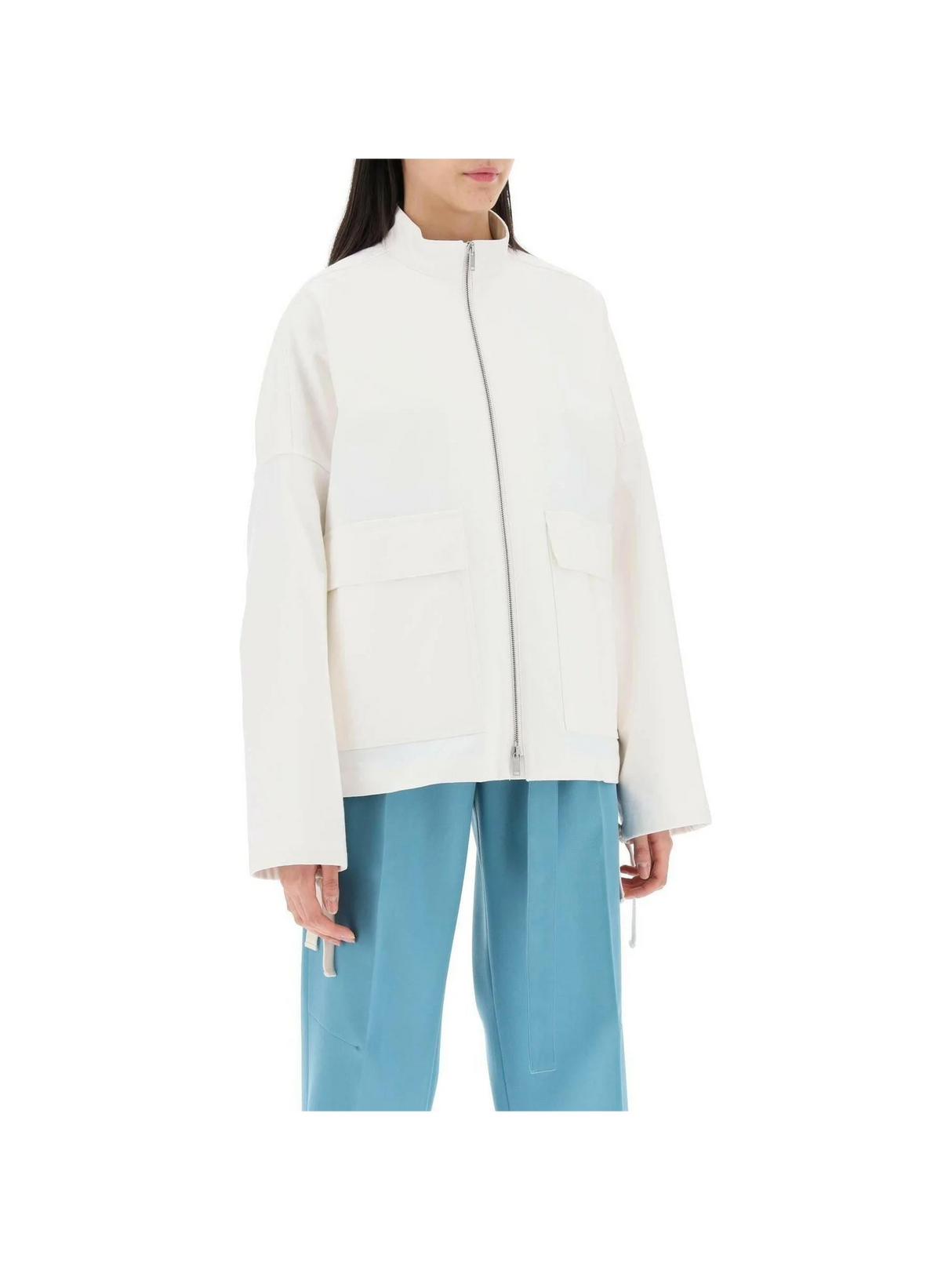 Oversized Blouson Jacket In Canvas JIL SANDER JOHN JULIA.