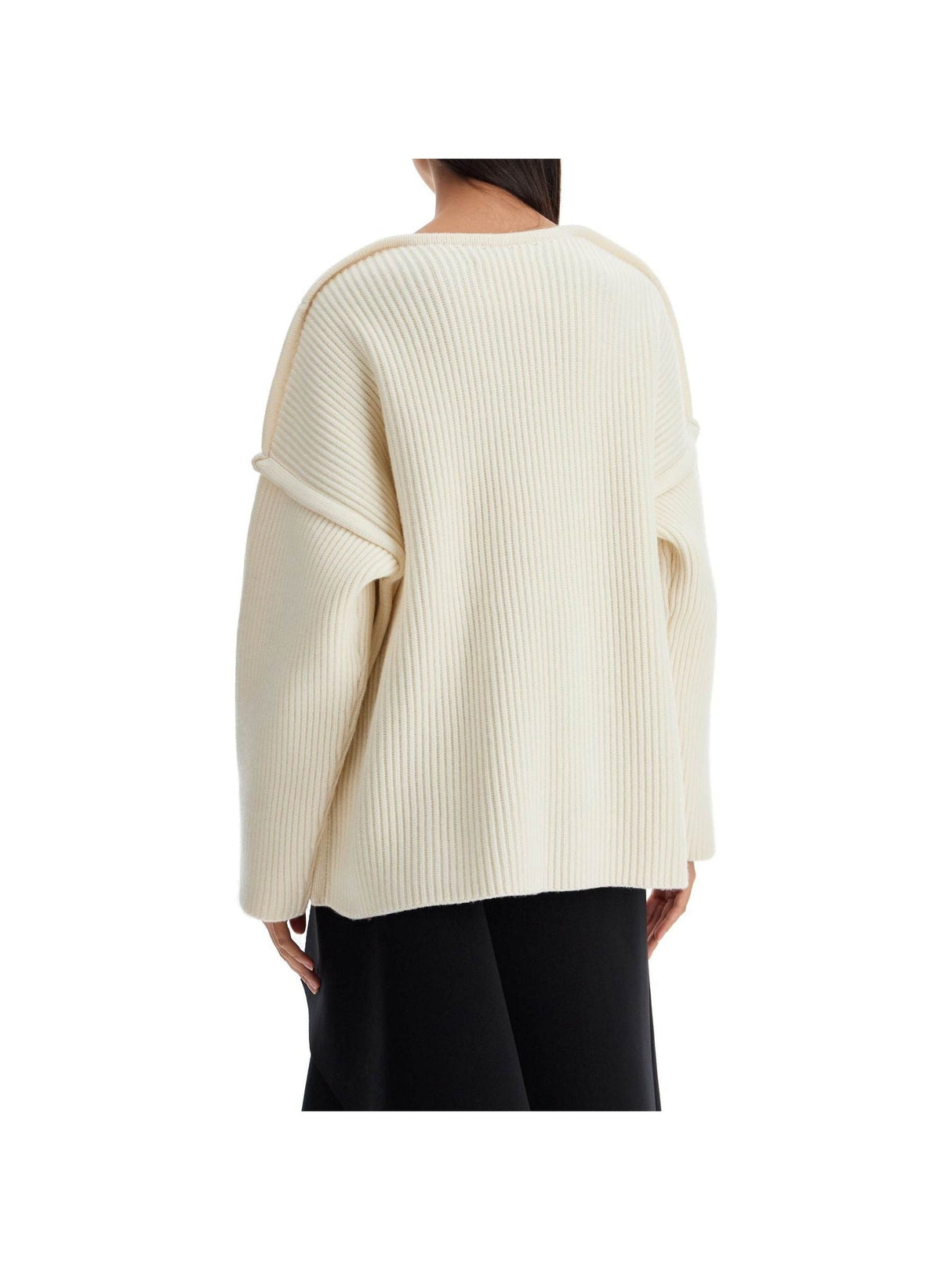 Oversized Ribbed Knit Pul