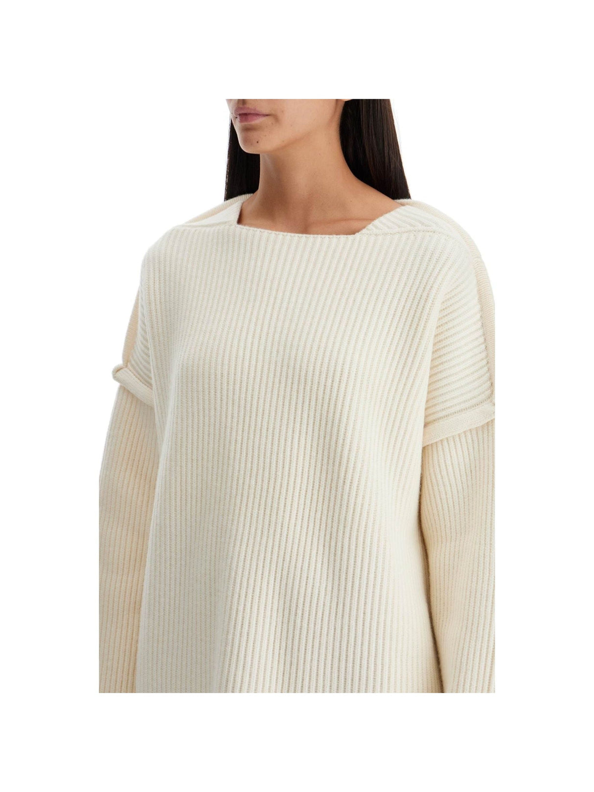 Oversized Ribbed Knit Pul