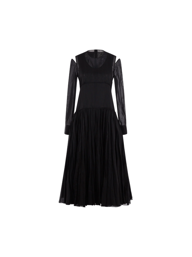 Pleated Muslin Dress-JIL SANDER-JOHN JULIA