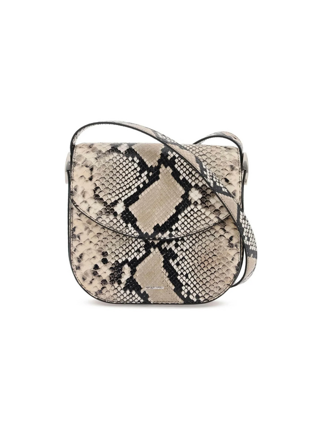 Python Leather Coin Shoulder Bag With Textured Finish JIL SANDER JOHN JULIA.