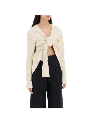 Ribbed Front-Tie Sweater JIL SANDER JOHN JULIA.