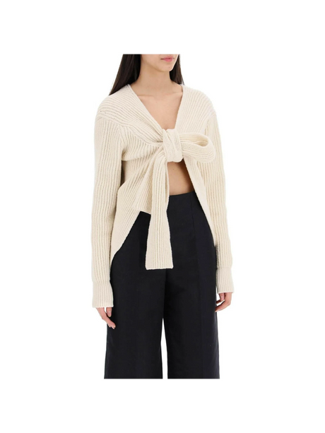 Ribbed Front-Tie Sweater JIL SANDER JOHN JULIA.