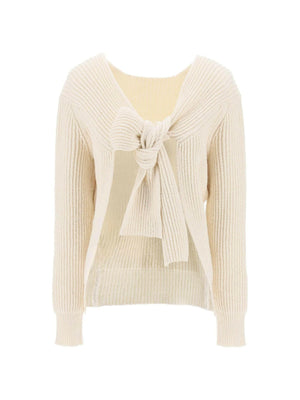 Ribbed Front-Tie Sweater JIL SANDER JOHN JULIA.