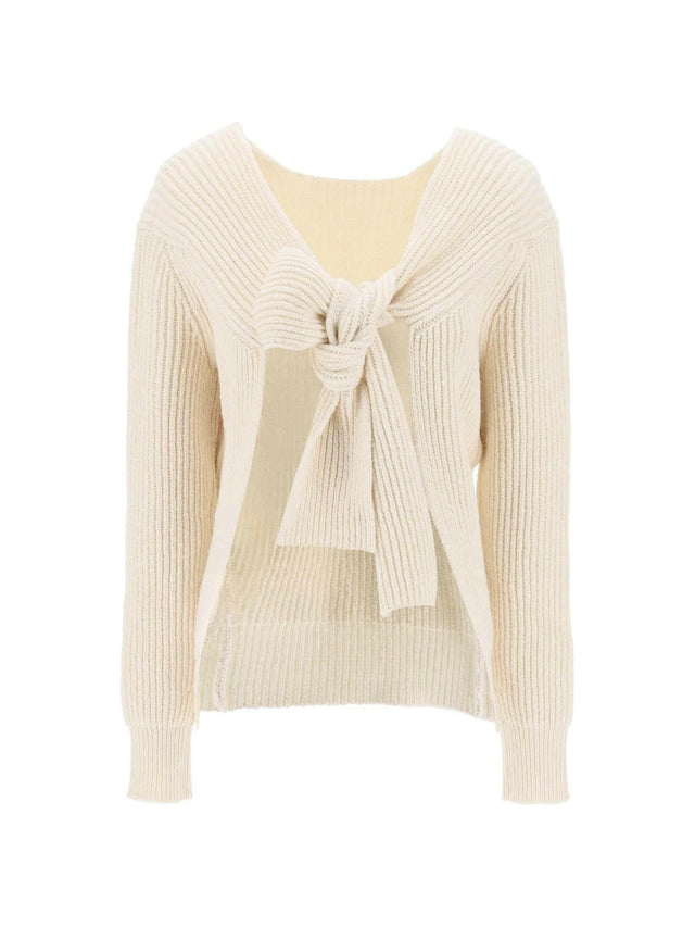 Ribbed Front-Tie Sweater JIL SANDER JOHN JULIA.