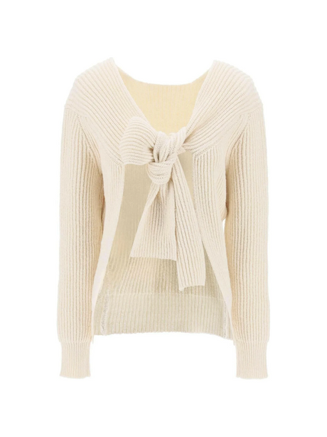 Ribbed Front-Tie Sweater JIL SANDER JOHN JULIA.