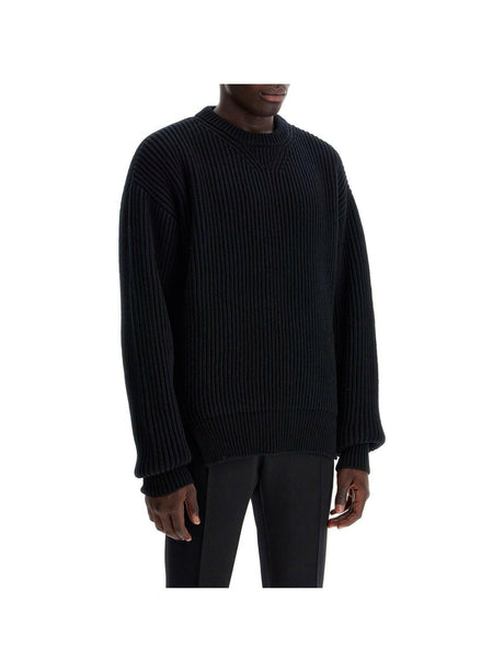 JIL SANDER-Ribbed Wool Knit Sweater-JOHN JULIA