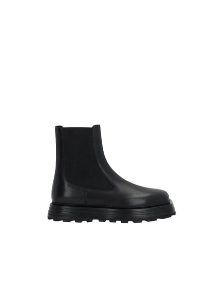 JIL SANDER-Smooth Leather Chelsea Boots-JOHN JULIA