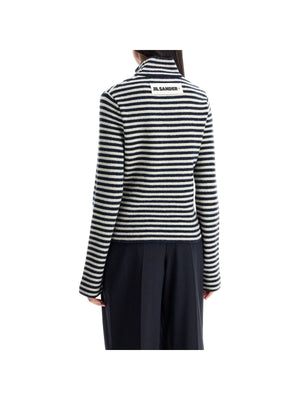 Striped Boiled Wool Sweater