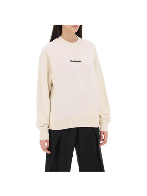 Crew Neck Sweatshirt With Logo Print JIL SANDER JOHN JULIA.