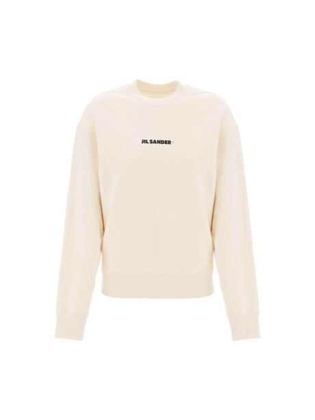 Crew Neck Sweatshirt With Logo Print JIL SANDER JOHN JULIA.