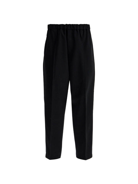 JIL SANDER-Tapered Wool Twill Trousers-JOHN JULIA